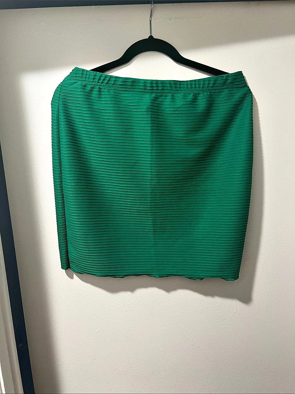 Pleated Midi Skirt, Green, Like New